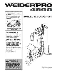 Para ver o documento Weider WEEVSY3426 Manual do Utilizador
